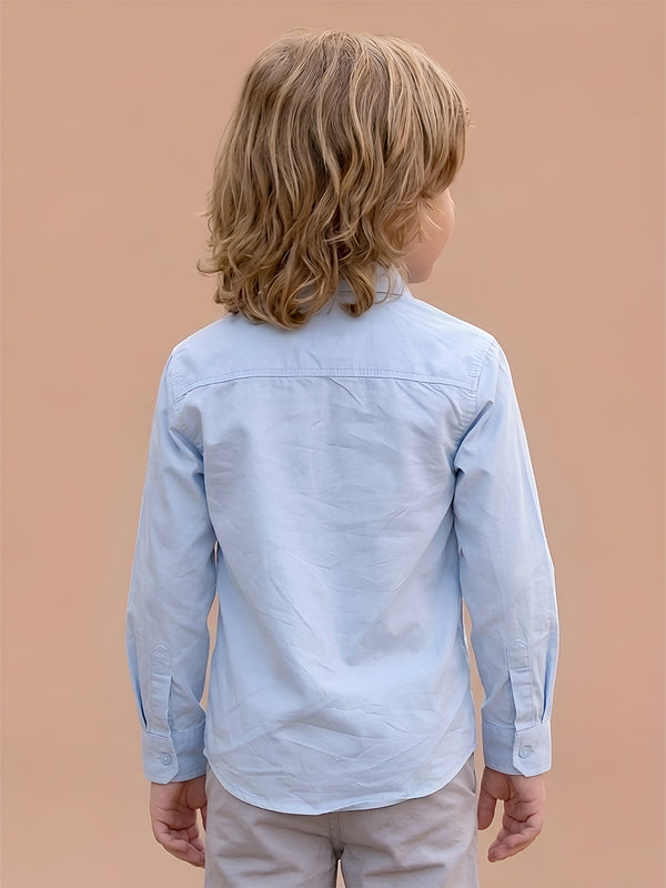 Polka Tots Full sleeves Ladies I Have arrived print shirt with white bow - Blue