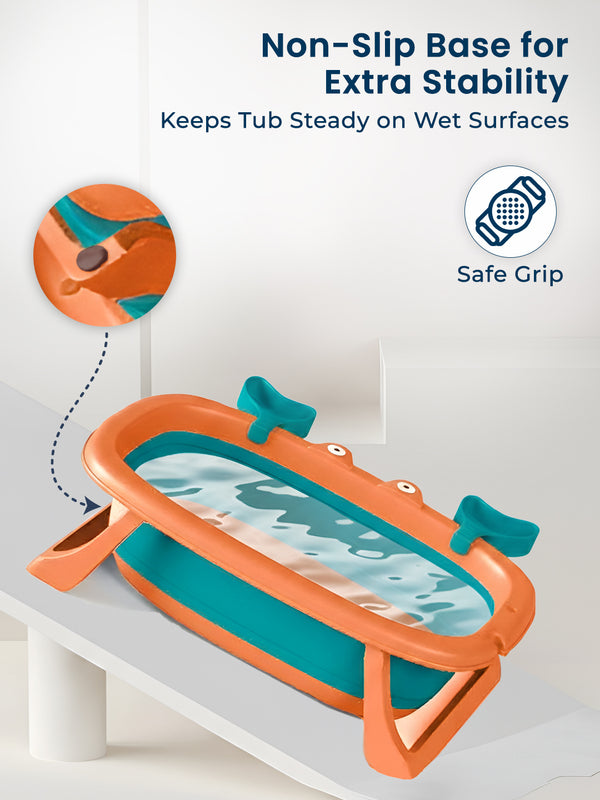 Polka Tots Splish Splash Foldable Bath tub - Orange