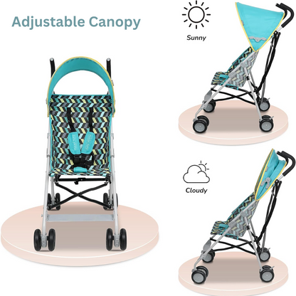 POLKA TOTS Compact Stroller for Newborn Foldable Pram for Babies EasyDrift Buggy Stroller (ZippiZest Green Color)