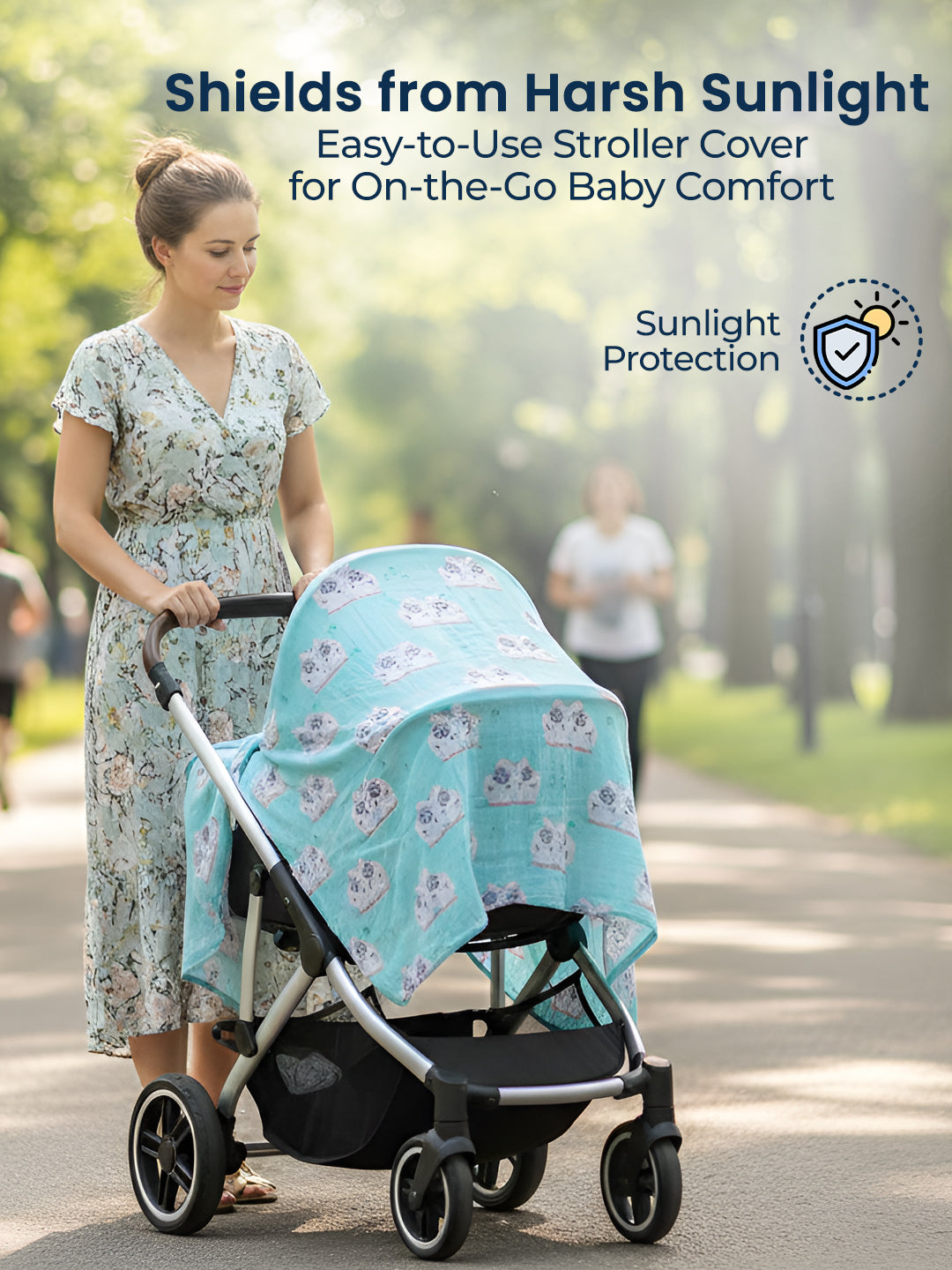 Polka Tots Muslin Swaddle Organic Cotton (Sheep)