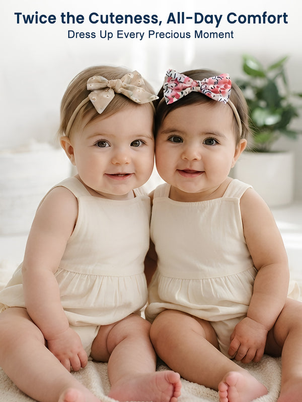 Pack of 10 Floral and Bow Headbands Set