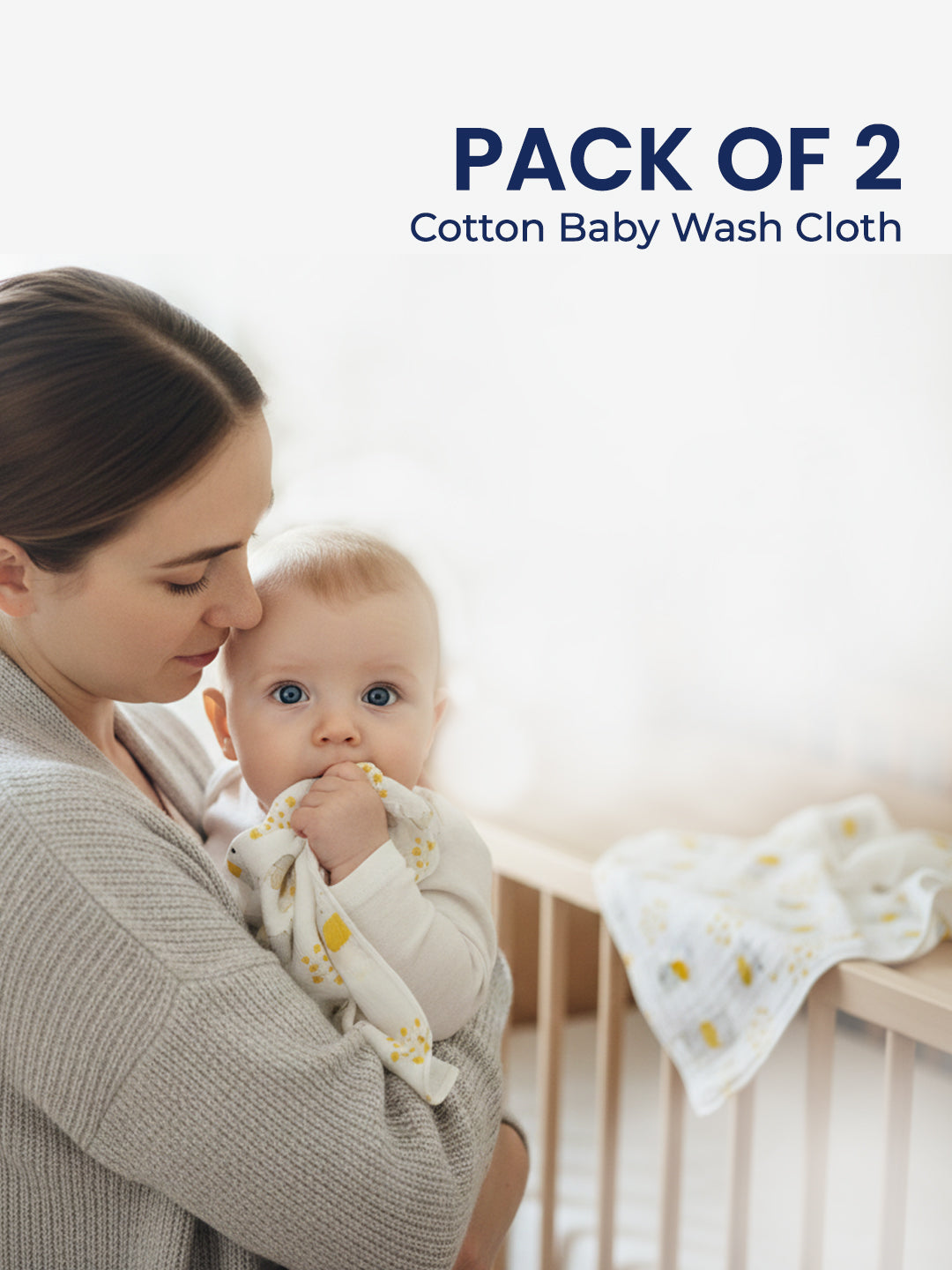 Polka Tots Newborn Pack of 5 100% Soft Double-Layer Muslin Cotton Essentials Gift Box – Jumbo Jr. Print