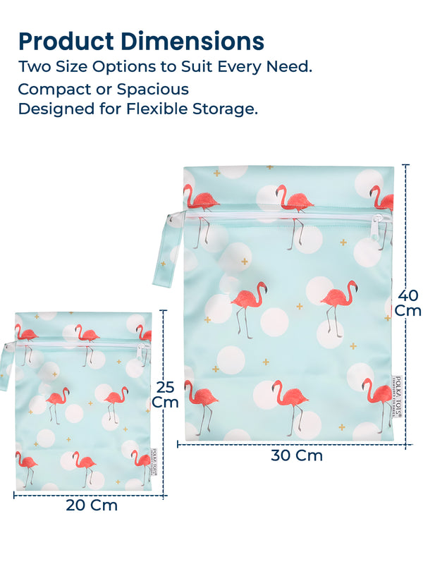 Waterproof Wet Bag Pouch with Zipper (Flamingo)