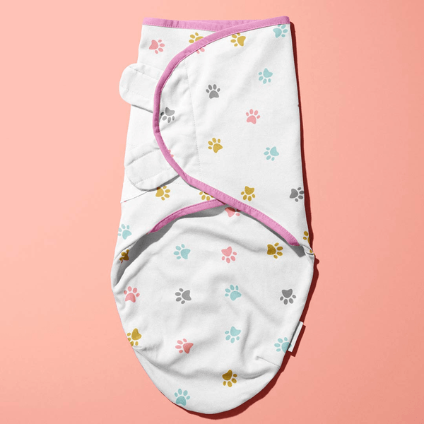 Muslin Cotton Swaddle Wrap Sleeping Bag (Paw)