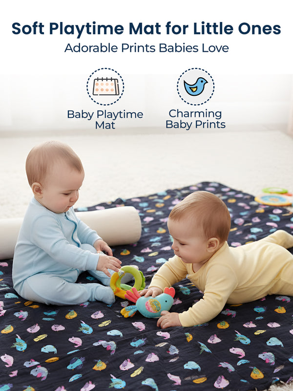 Polka Tots Muslin Swaddle Organic Cotton (Bird)