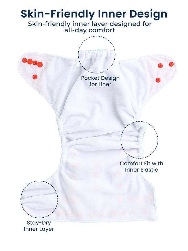 Polka Tots Reusable Cloth Diaper Buy Online Waterproof Adjustable Baby Diaper - Car