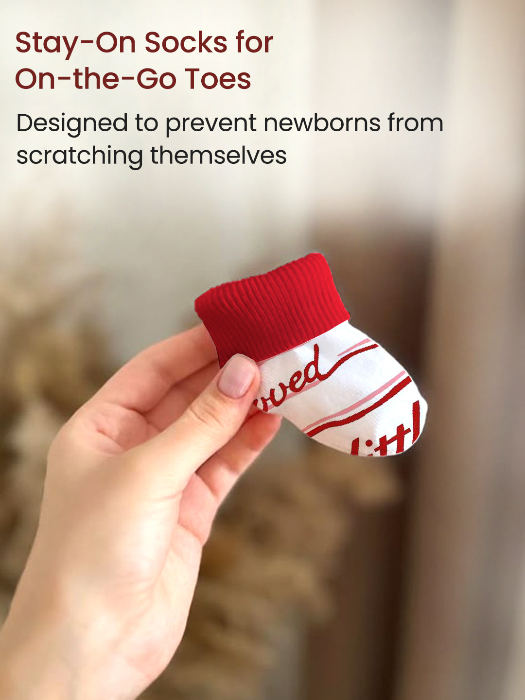 Polka Tots Pack of 6 Love Print Mini Newborn Gift Hamper Set - Red