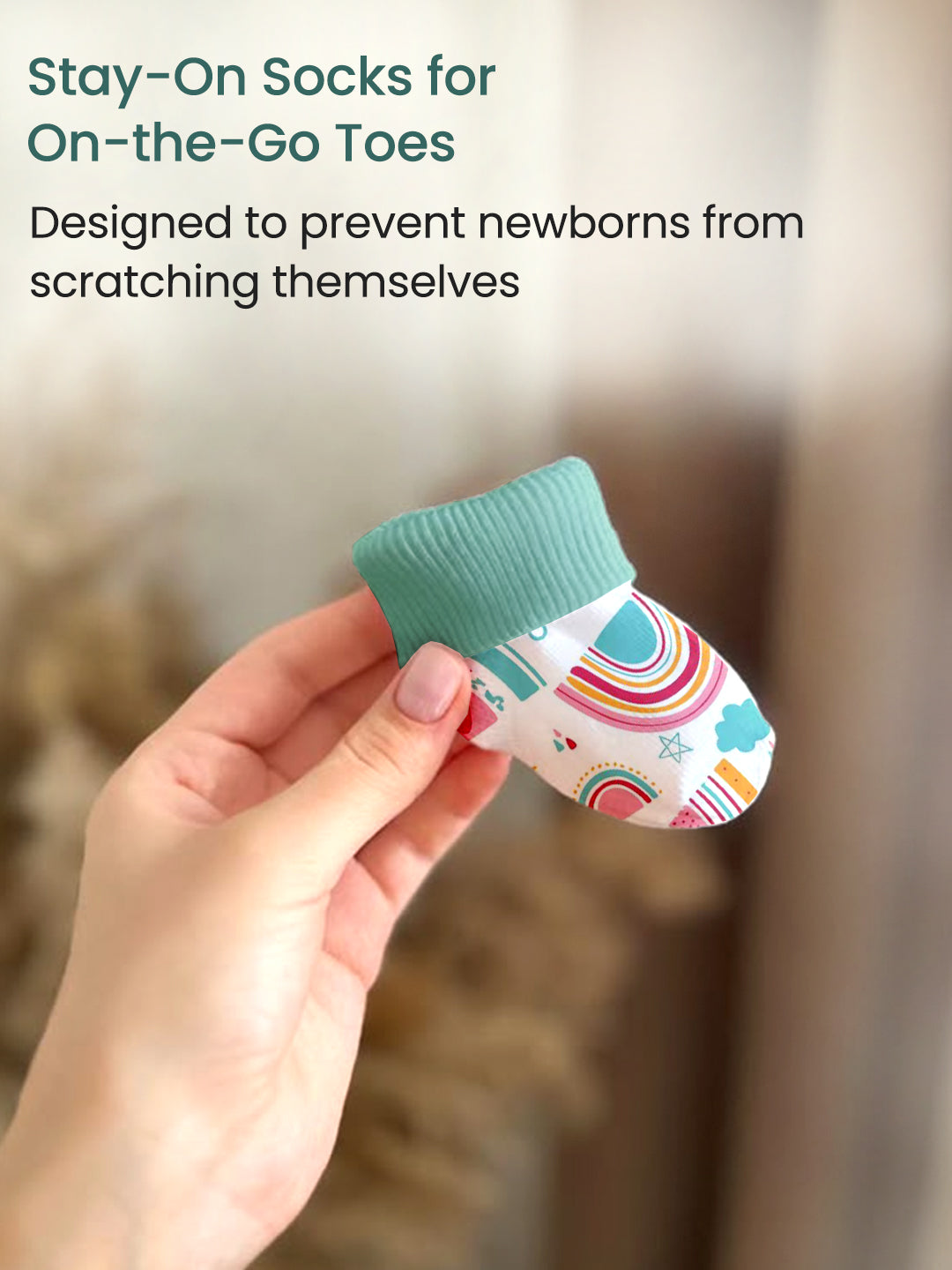 Polka Tots Pack of 10 Rainbow Print Jumbo Newborn Gift Hamper Set - Multicolor