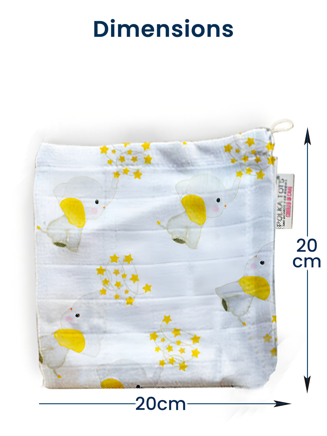 Polka Tots Newborn Pack of 5 100% Soft Muslin Cotton Washcloth Set