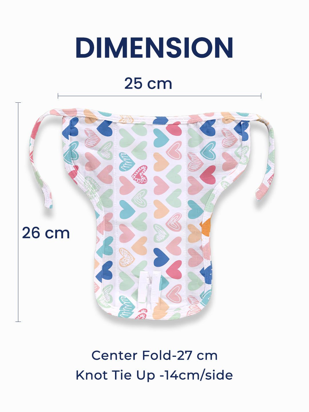 Polka Tots Newborn Pack of 5 100% Soft Muslin Cotton Nappy/Langot Set