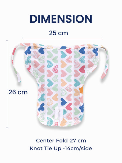 Polka Tots Newborn Pack of 5 100% Soft Muslin Cotton Nappy/Langot Set