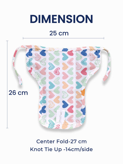 Polka Tots Newborn Pack of 5 100% Soft Muslin Cotton Nappy/Langot Set