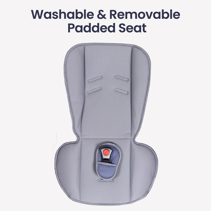 5 in 1 Multi Purpose Baby Car Seat Cum Carrycot with Fancy Bow Tie (Blue)