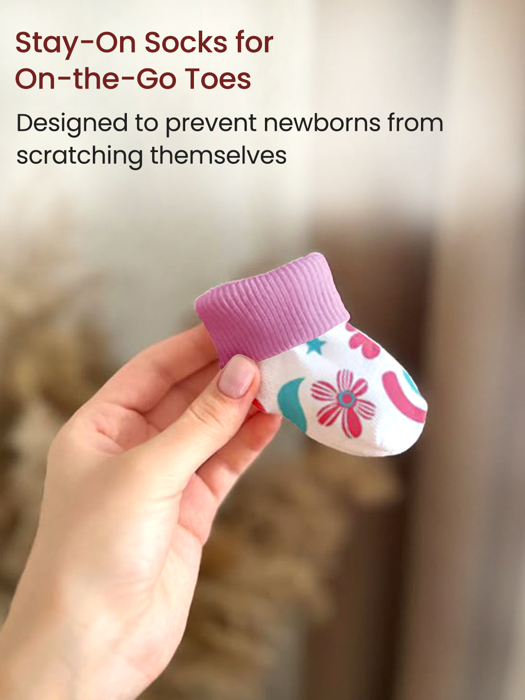 Polka Tots Pack of 6 Unicorn Print Mini Newborn Gift Hamper Set - Lavender