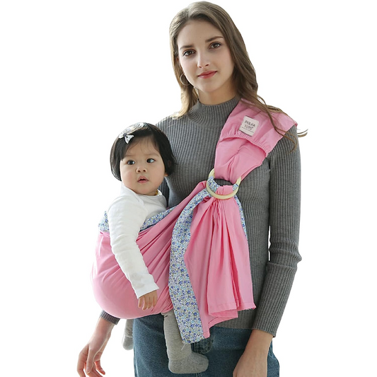 Baby Ring Sling Carrier Wrap For Infants - Upto 8 Kgs(Pink)