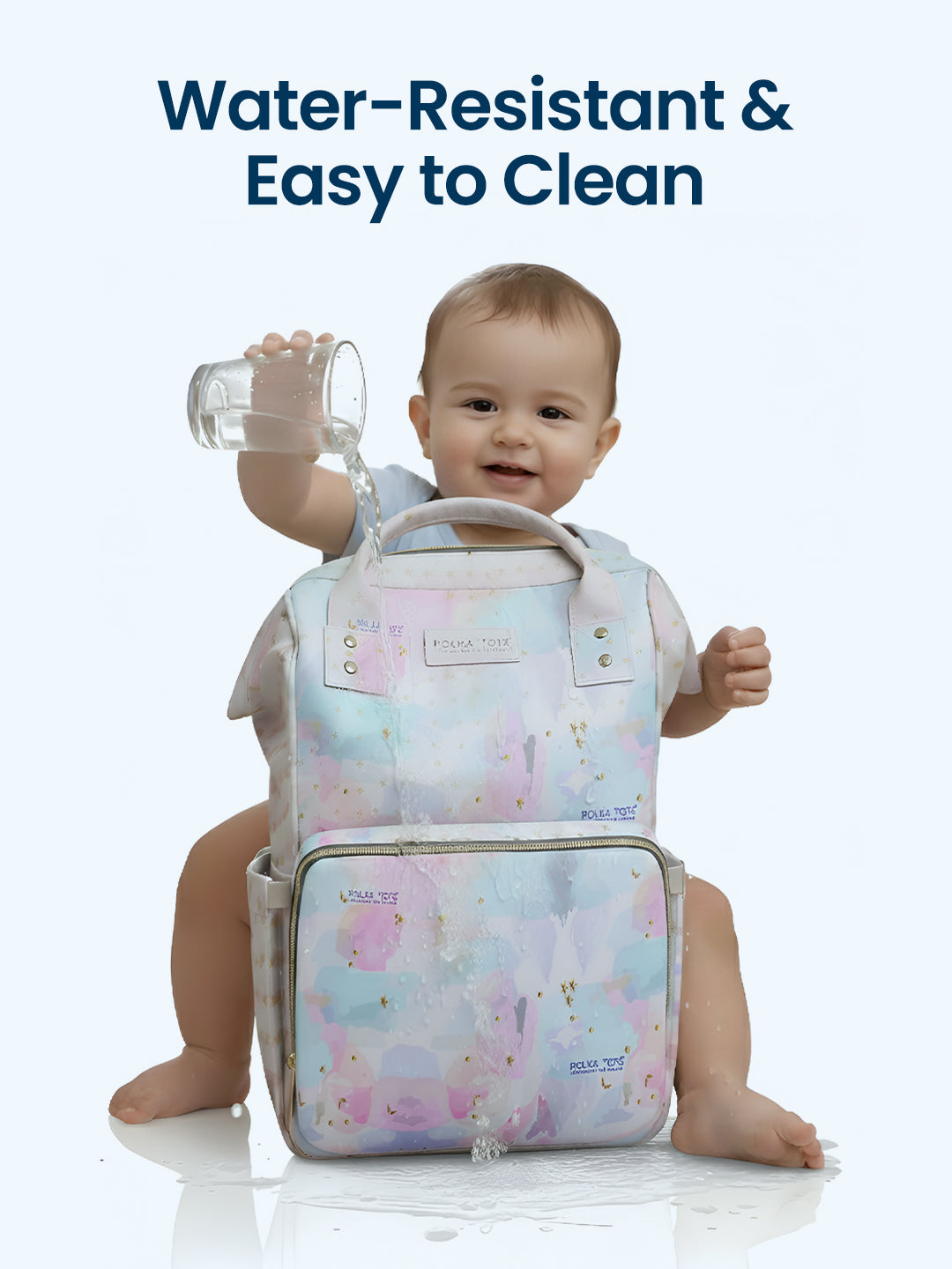 Multifunctional Premium Diaper Backpack Bag with Pouch | Tie-Dye Print