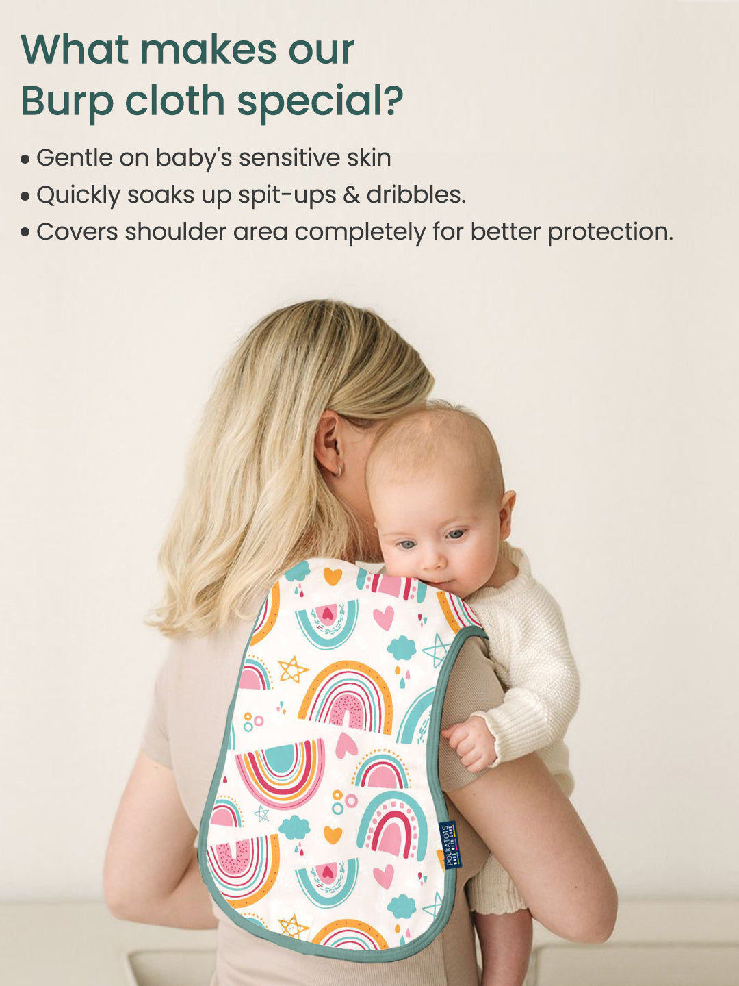 Polka Tots Pack of 10 Rainbow Print Jumbo Newborn Gift Hamper Set - Multicolor