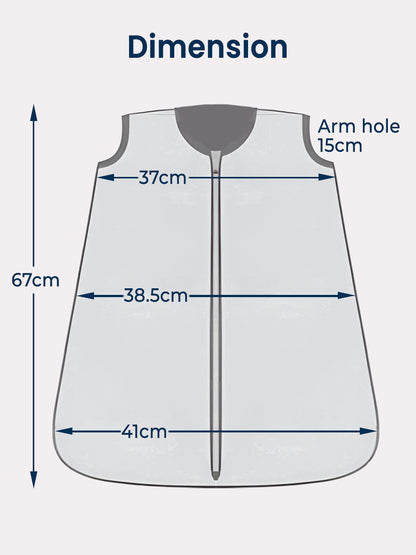 Polka Tots 100% Soft Cotton Wave Print Sleeping Bag with Cap - Blue