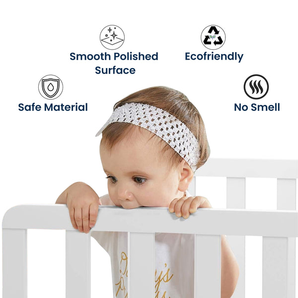 Polka Tots SideSnug Toddler Baby Bed - White