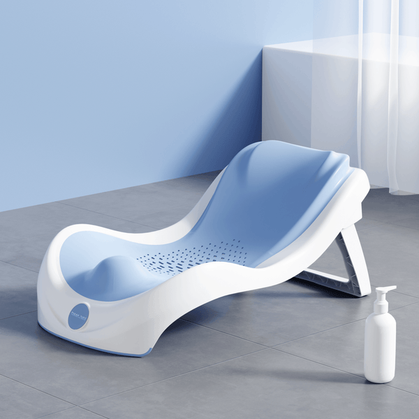 Polka Tots Tiny Tubsy Baby Bather Newborn Bath Rack - Blue