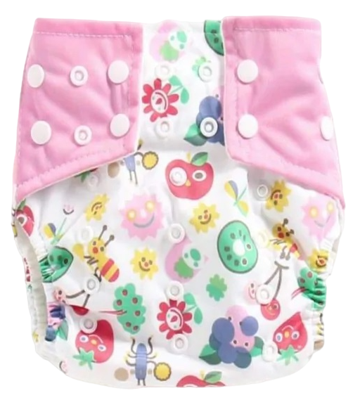 Polka Tots Reusable Cloth Diaper Buy Online Waterproof Adjustable Baby Diaper - Pink & White