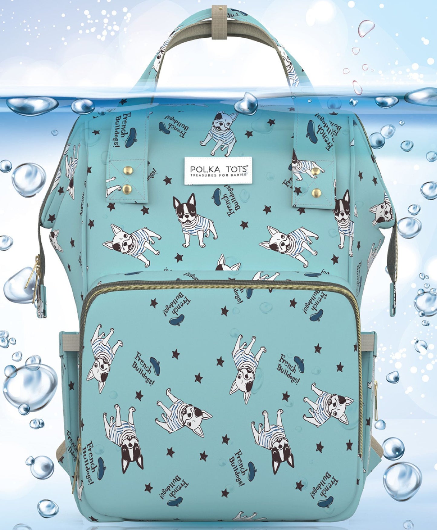 Premium 17+ Pockets Multifunctional Diaper Bag with Changing Mat – Bulldog