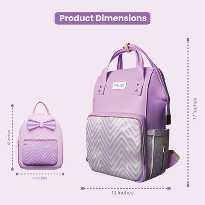 Polka Tots MamaMini Luxe Duo Diaper Bag - Purple