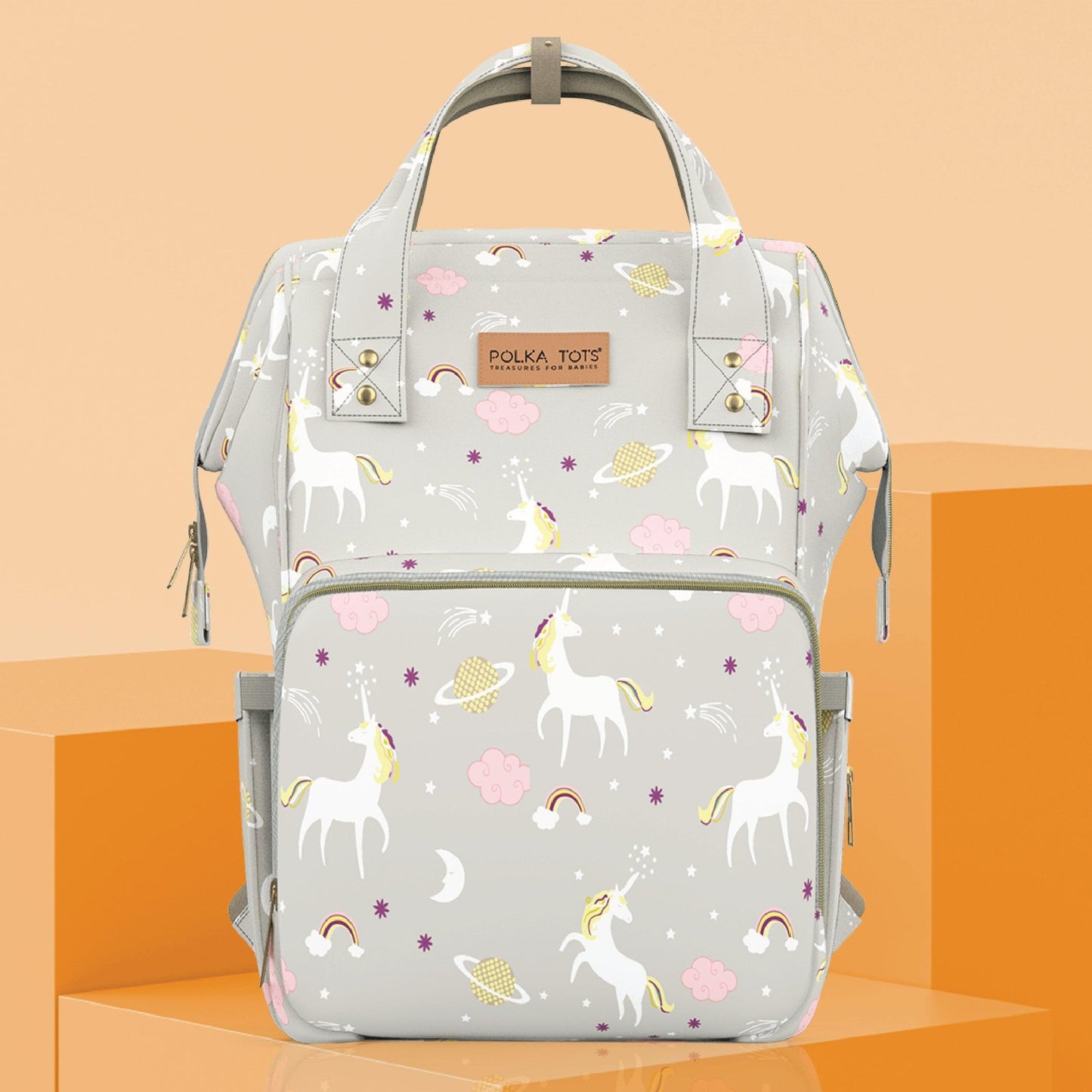 Premium 17+ Pockets Multifuncational Mothers  Diaper Bag- Unicorn