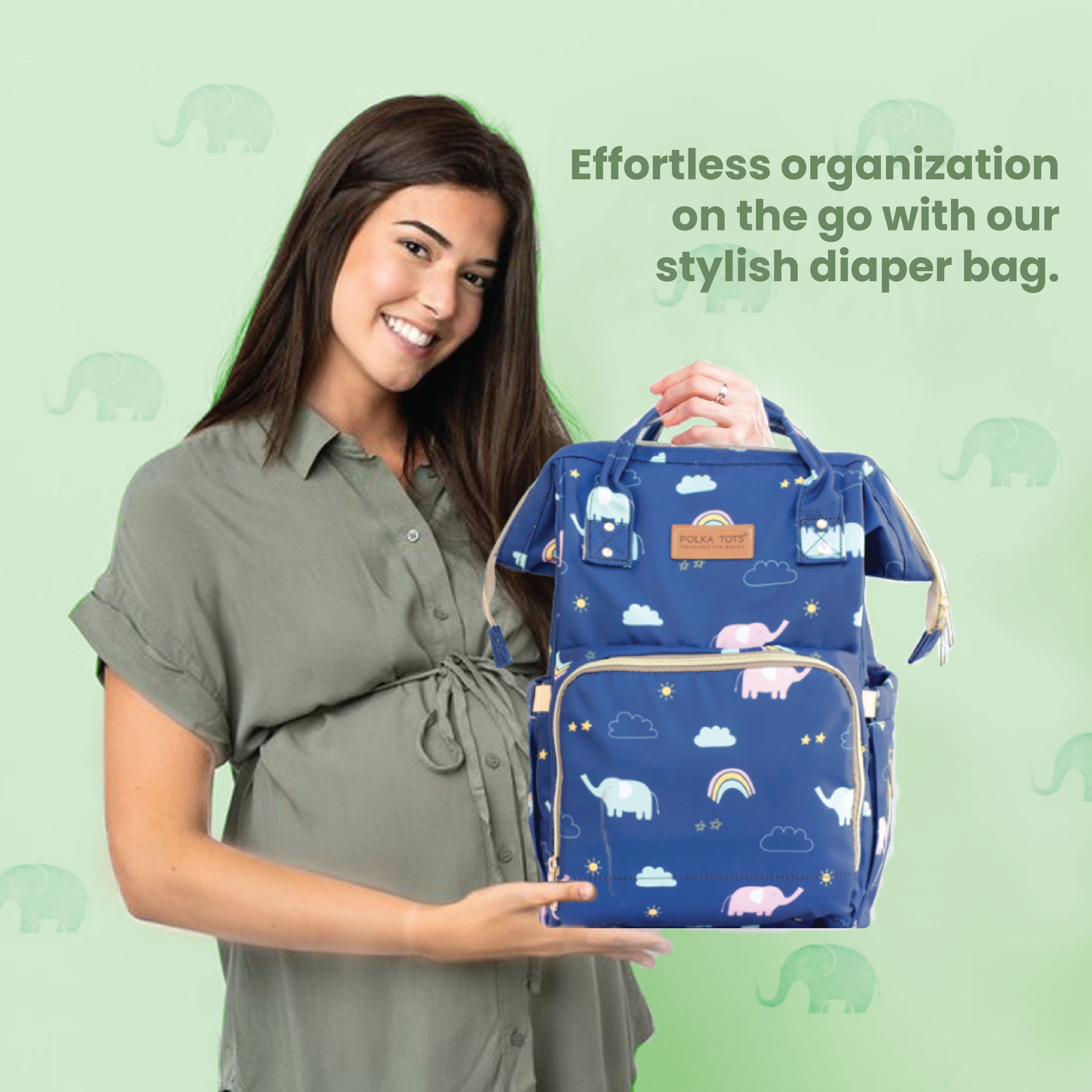 Polka dot diaper bag backpack sale