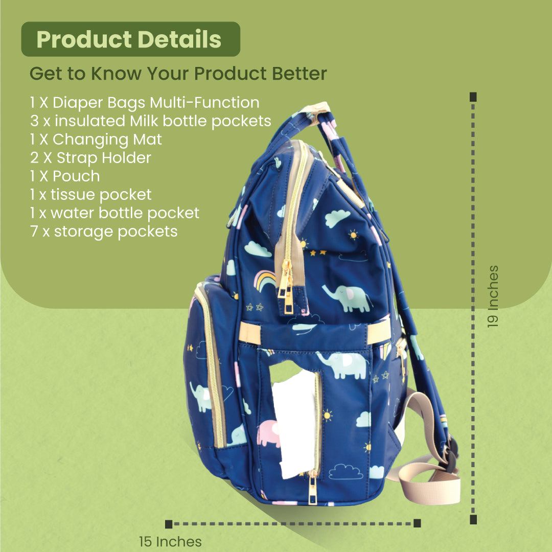 iniuniu Diaper Bag Backpack, 4 in 1 kit Large Unisex India | Ubuy