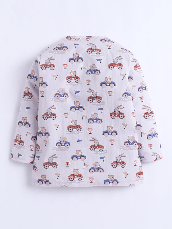 Polka Tots  Little Champions Club print Night wear Kurta Pajama
