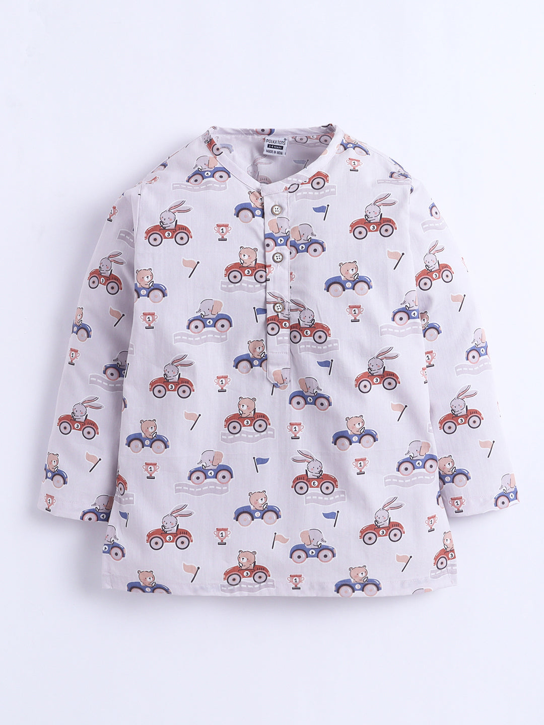 Polka Tots  Little Champions Club print Night wear Kurta Pajama