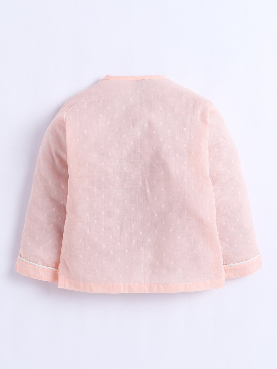Polka Tots Tiny Teddy Pleated Jhabla & Pant Set – Blush Pink
