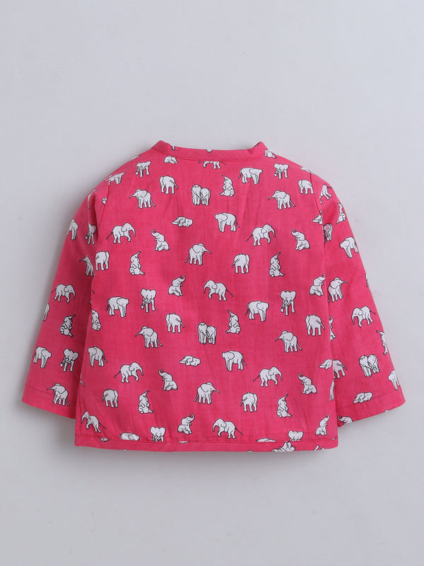 Polka Tots Soft Muslin Cotton Pack of 3 full  Sleeves Baby Jhablas -multicolor