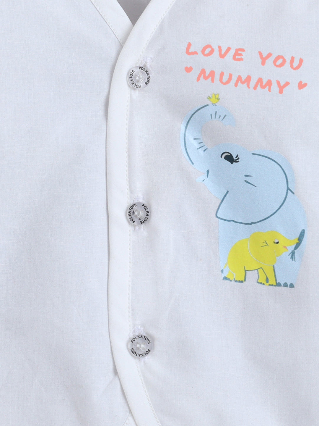 Polka Tots Soft Muslin Cotton Pack of 3 full  Sleeves Baby Jhablas -multicolor