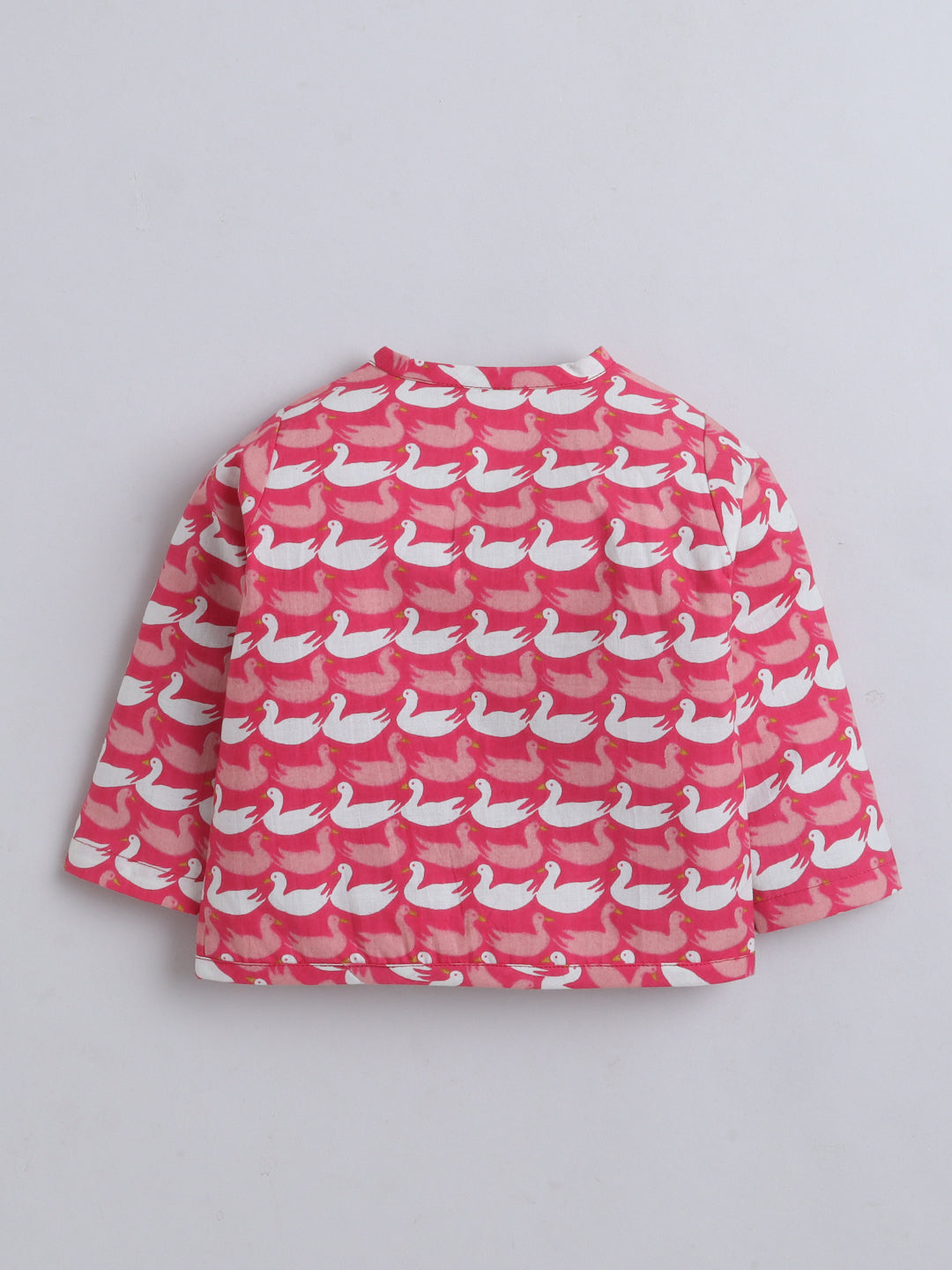 Polka Tots Soft Muslin Cotton Pack of 3 full Sleeves Baby Jhablas - multicolor