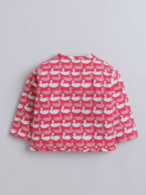 Polka Tots Soft Muslin Cotton Pack of 3 full Sleeves Baby Jhablas - multicolor