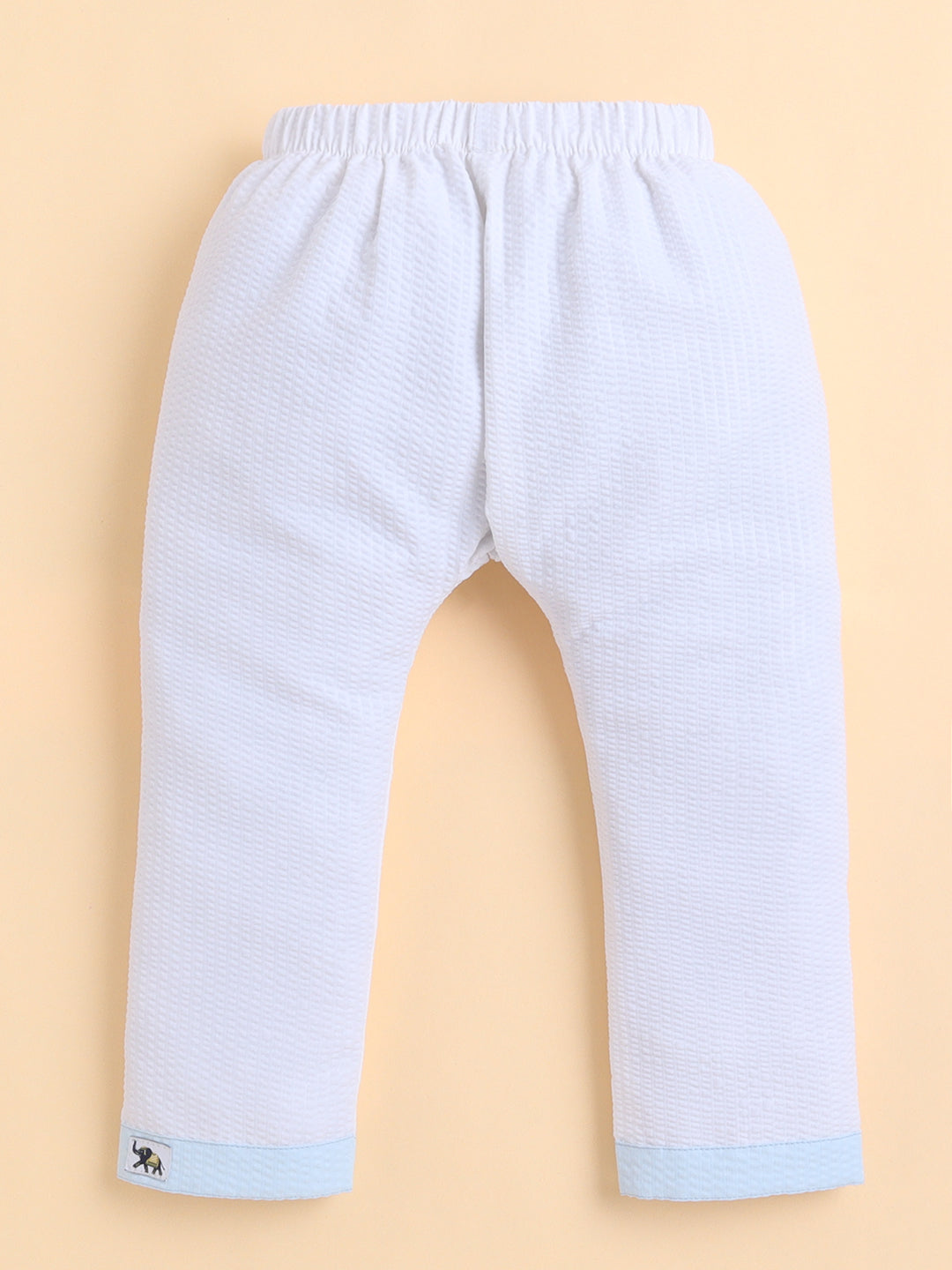 Polka Tots Full-Sleeves Bunny Patch Pocket  Jhabla and Pant Set- Blue