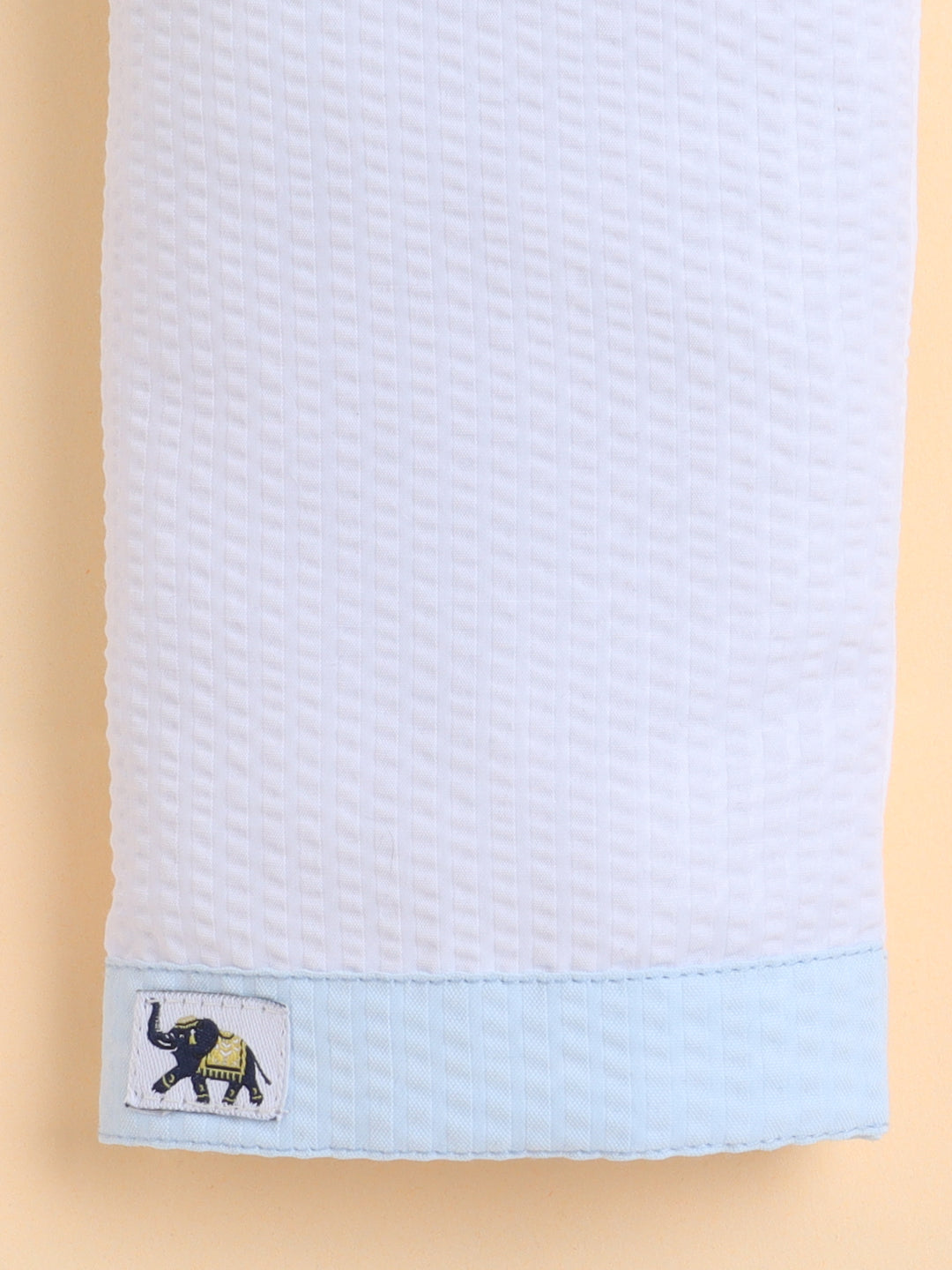 Polka Tots Full-Sleeves Bunny Patch Pocket  Jhabla and Pant Set- Blue