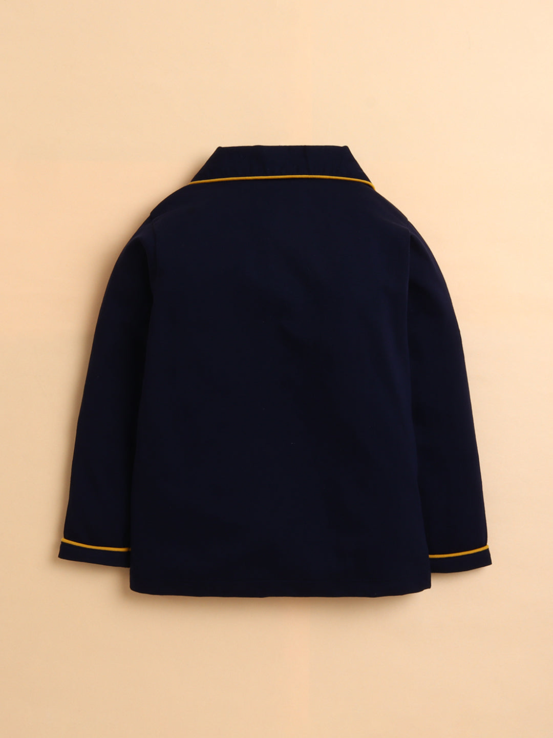 Polka Tots Full sleeve Ice cream Print Night suit - Navy