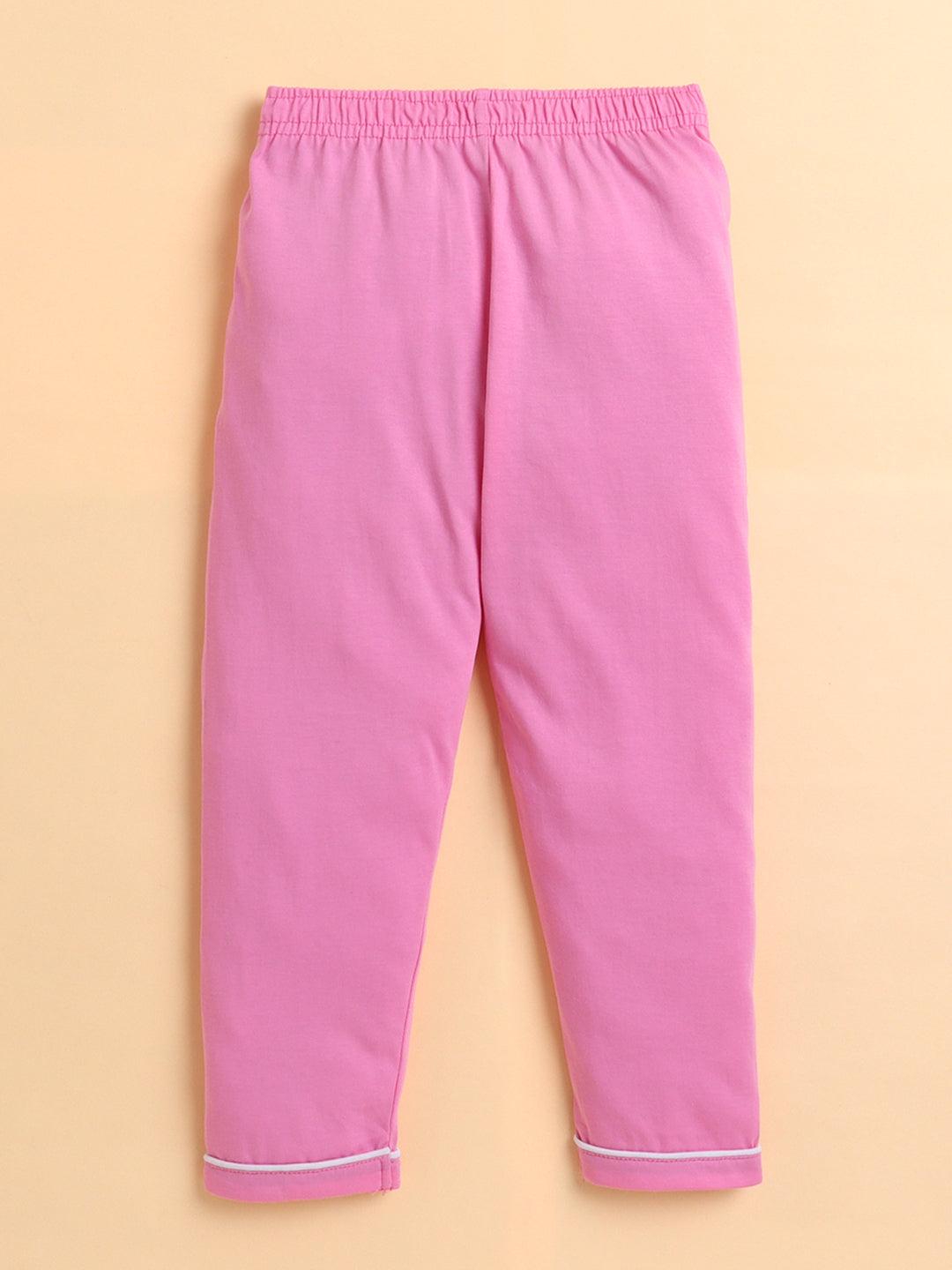 Polka Tots Full sleeve Cute Angel Print Night suit - Pink