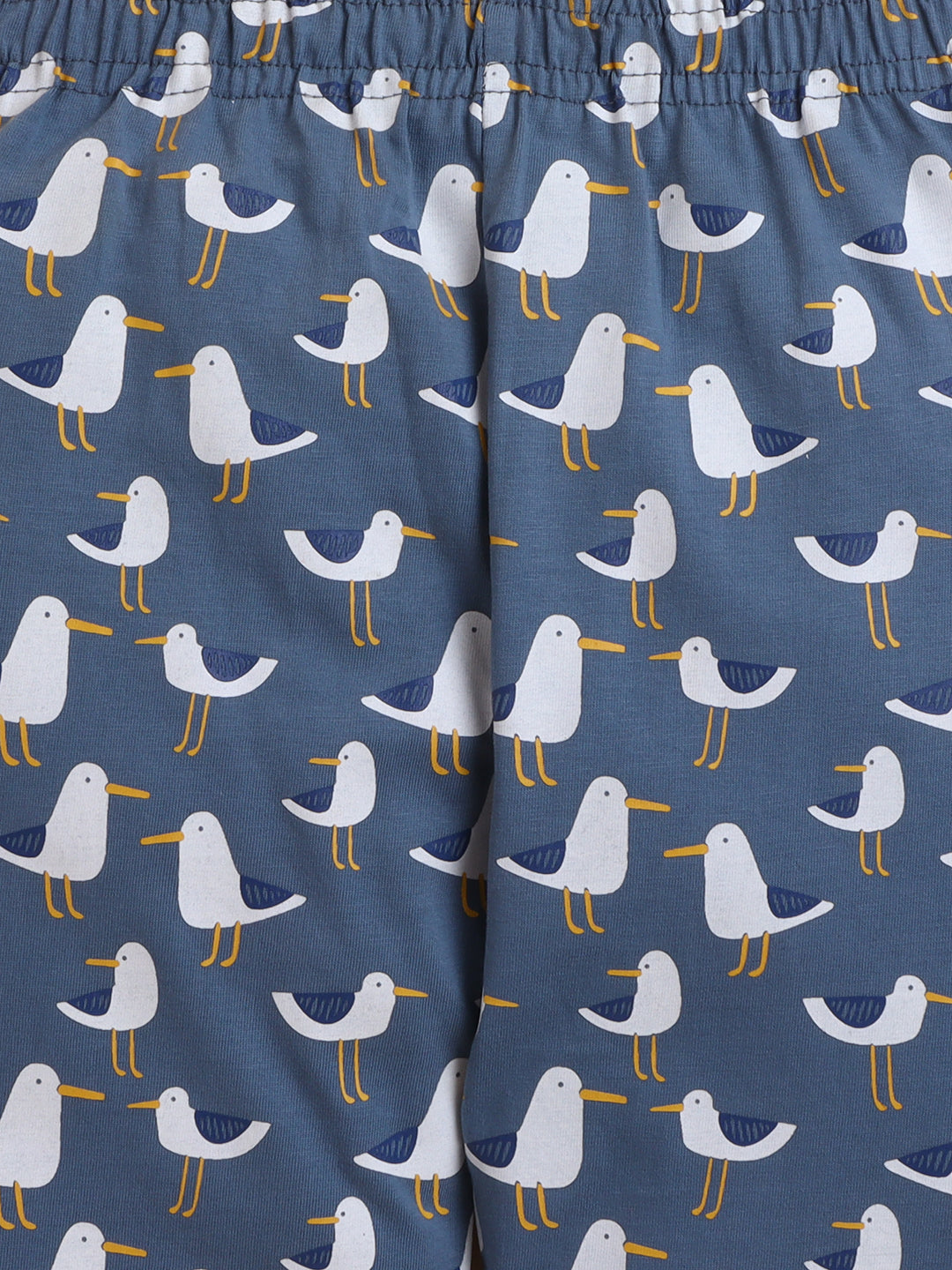 Polka Tots Full sleeve Captain Gull Print Night suit - Grey