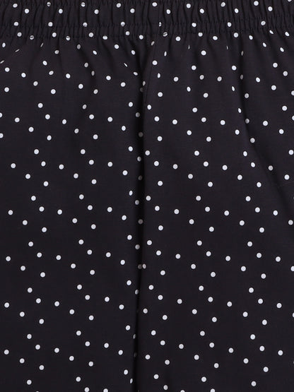 Polka Tots Full sleeve Little Swan Print Night suit - Peach