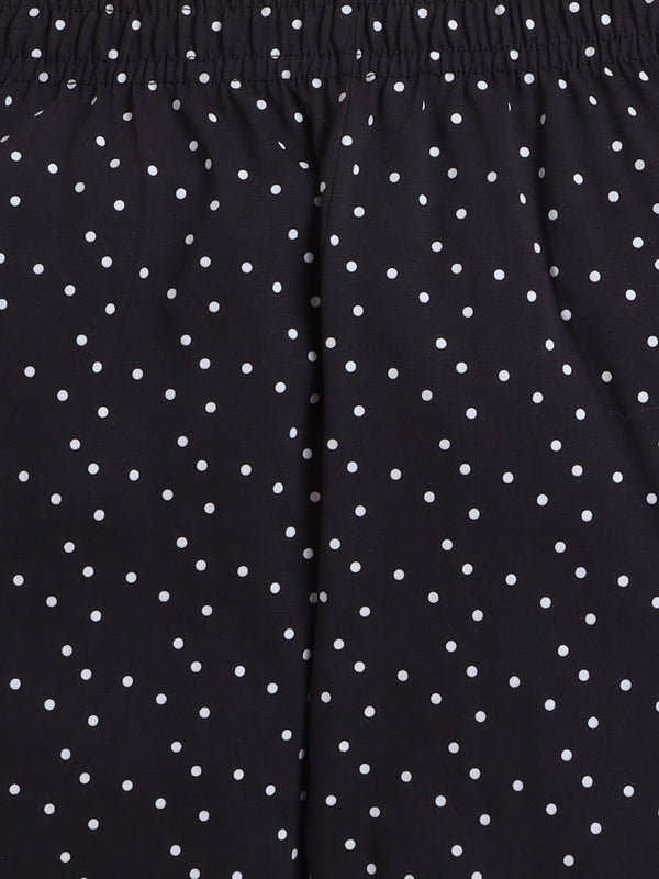 Polka Tots Full sleeve Little Swan Print Night suit - Peach