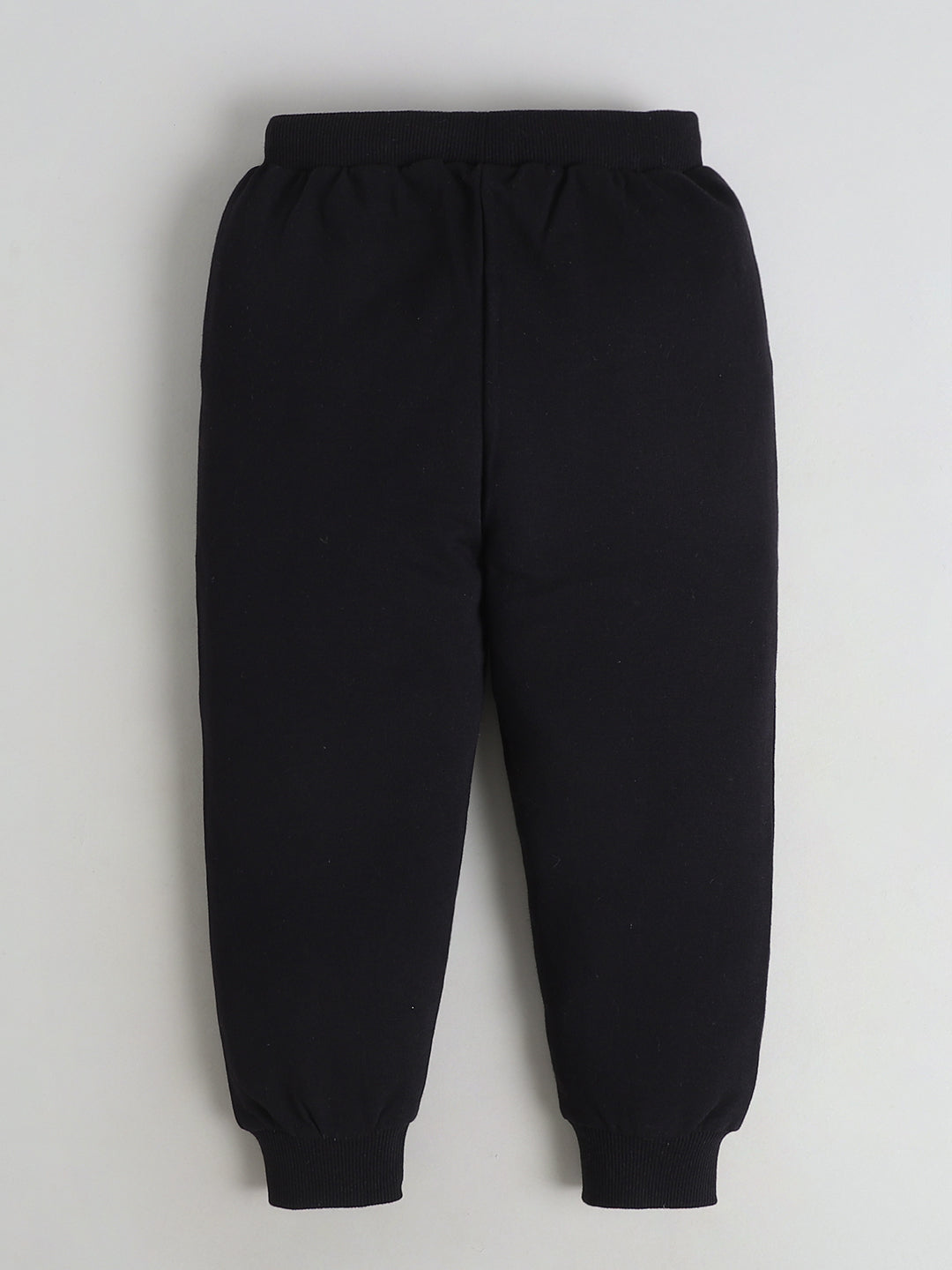 Polka Tots Full Sleeve Neon Piping “Cool Kids Club” Sweatshirt & Co-ord Jogger Set – Black