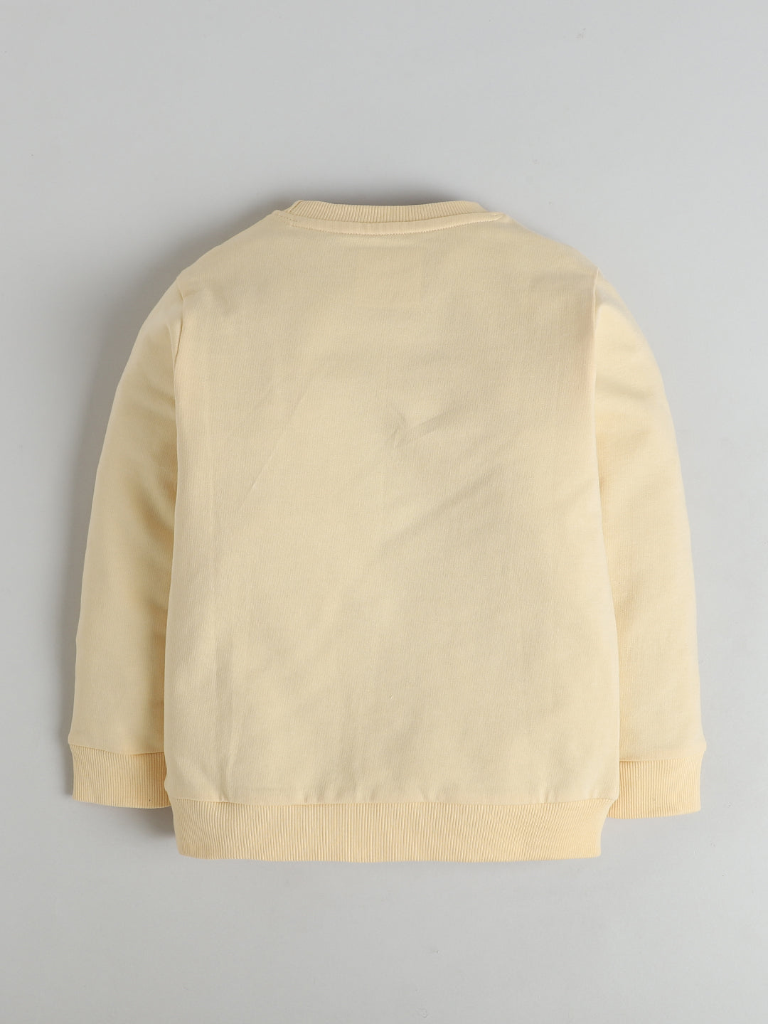 Polka Tots Full Sleeve Sunshine & Rainbow Embroidered Sweatshirt & Co-ord Jogger Set – Cream