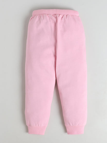 Polka Tots Full sleeve 'You've Got This' Hooded Sweatshirt & Co-ord Jogger Set - Pink & Blue