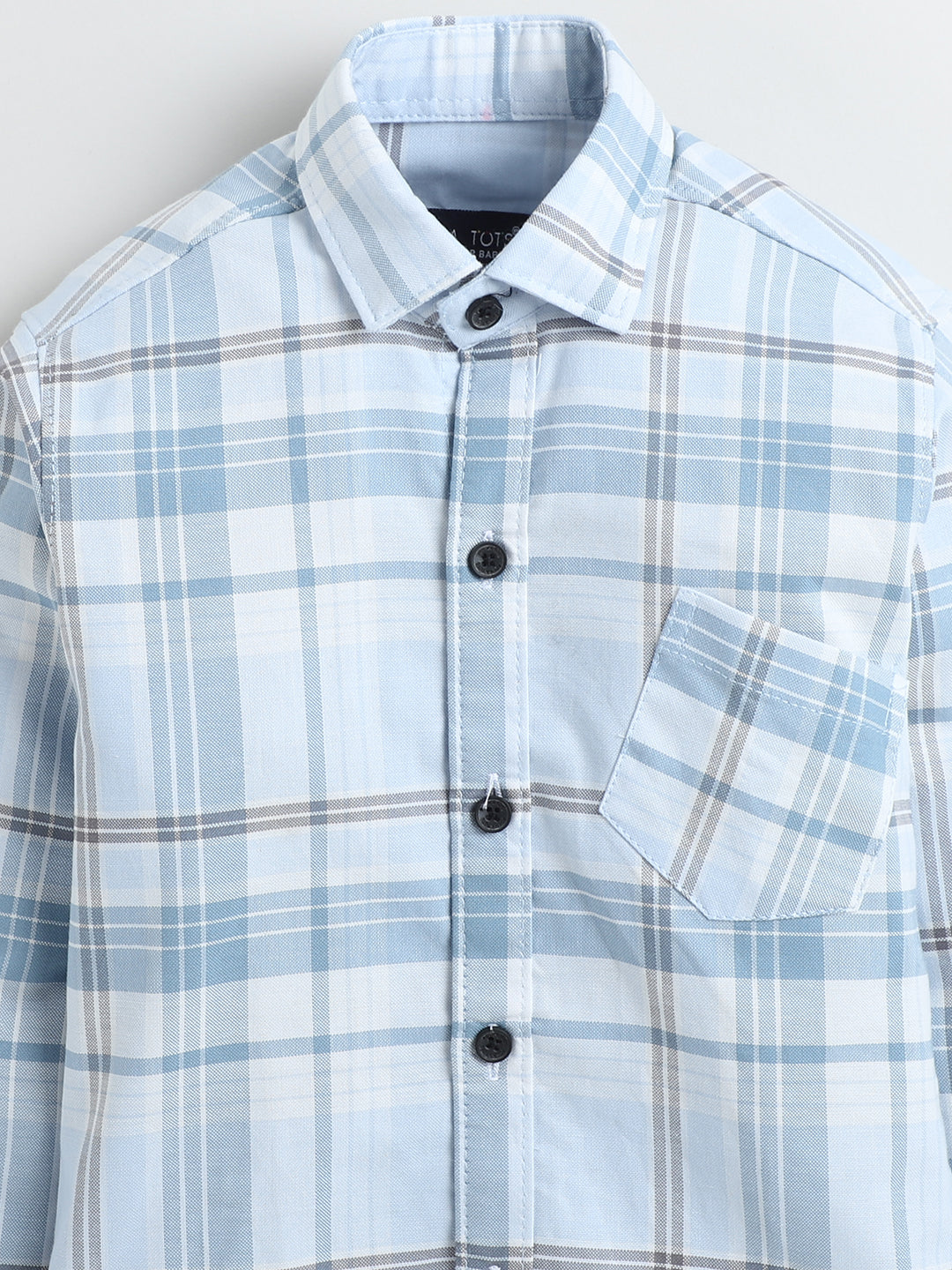 Polka Tots Full Sleeves Cool Dude print Shirt - Blue