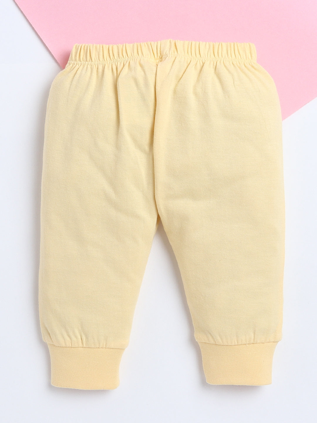 Polka Tots Baby Onesie Newborn Outfit Set – Soft Cotton Rainbow Print Half Sleeves Onesie with Leggings (Blue & Yellow)