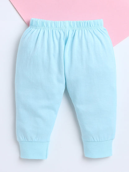 Polka Tots Baby Onesie Newborn Outfit Set – Soft Cotton Pear Print Half Sleeves Onesie with Leggings (Yellow & Blue)